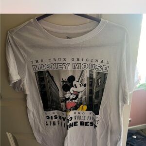 Disney White Mickey Mouse Short Sleeve Tee